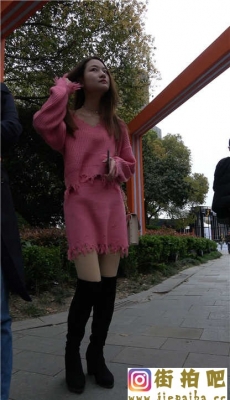 4K-粉色连衣包臀短裙性感长腿高挑身材美女[MP4/1.19G]