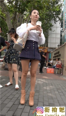 4K-街拍性感短裙高跟长腿白肤美女[MP4/900M]